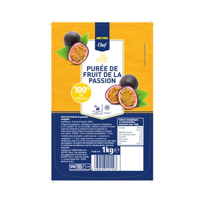 Purée de fruits de la passion - Grossiste Préparation et Fruit