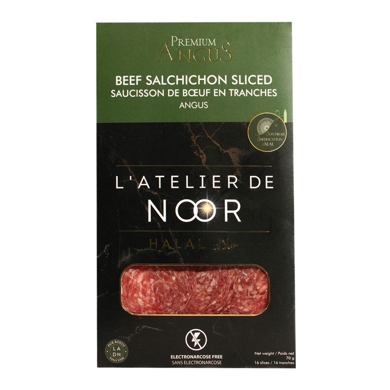 Halal Black Angus Sliced Sausage l'atelier de noor