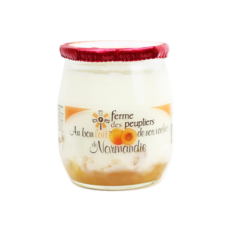 Apricot Yogurt, product by la Ferme des Peupliers in Normandy.